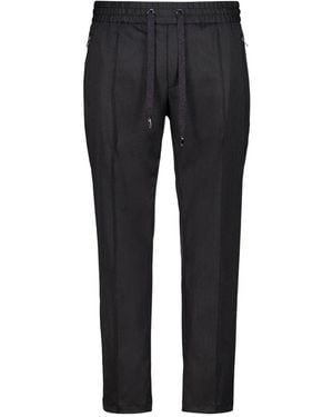 Dolce & Gabbana Drawstring Casual Pants - Black