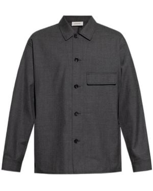 Lemaire Long-Sleeved Button-Up Tailored Overshirt - Grey