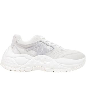 ARMANI EXCHANGE Round-Toe Lace-Up Sneakers - White