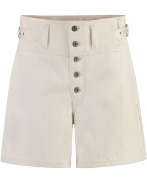 Jil Sander Belt Loop Denim Shorts - White