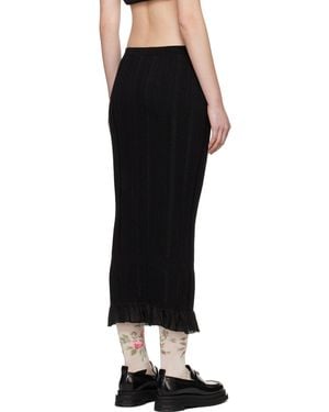 Simone Rocha Plaited Tinsel Midi Skirt - Black