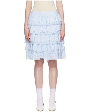 ShuShu/Tong Layered Lace Skirt - Blue