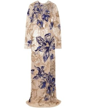 Erdem Embroidered Sequined Dress - Multicolor