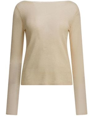 AURALEE Cashmere Long-Sleeved Knitwear - Natural