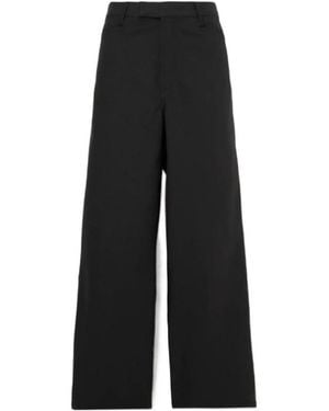 Amiri Cotton-Canvas Wide-Leg Trousers - Black