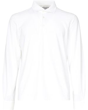 Fedeli Long Sleeve Polo Shirt - White