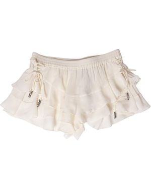 Isabel Marant Geisa Silk-Chiffon Mini Skirt - Natural
