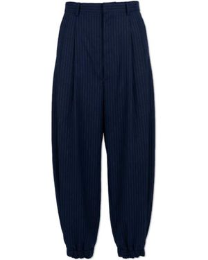Moschino Striped Pattern Wide-Leg Trousers - Blue