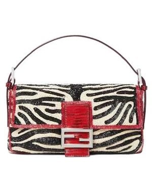 Fendi Baguette Shoulder Bag - Red