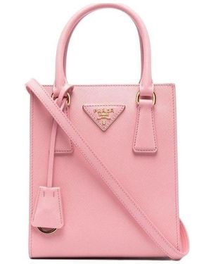 Prada Saffiano Leather Handbag - Pink