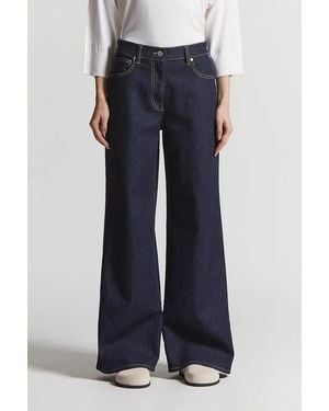 Peserico Logo-Patch Five-Pocket Denim Jeans - Blue