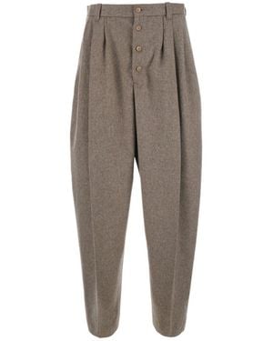Jacquemus Casual Trousers With Belt Loops - Grey
