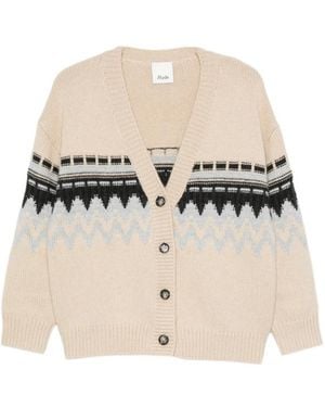 Allude V-Neck Cardigan - Natural