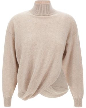 Marella Stand Collar Sweater - Natural