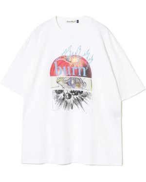 Undercover Apple-Print T-Shirt - White
