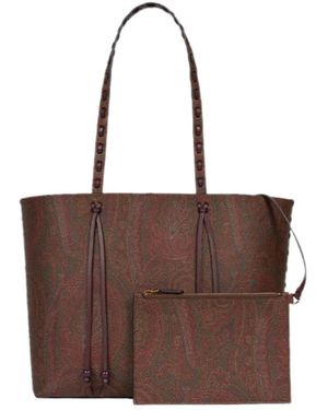 Etro Paisley Jacquard Large Shopping Bag - Brown