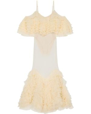 Givenchy Long Ruffled Dress - White