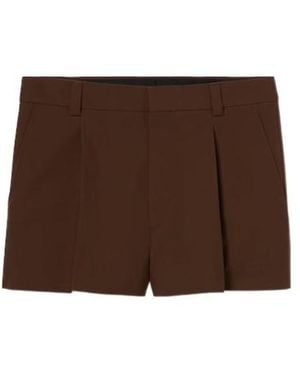 Gucci Pleat Detailed Shorts - Brown