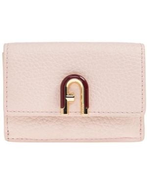 Furla Idea Logo Plaque Small Wallet - Pink