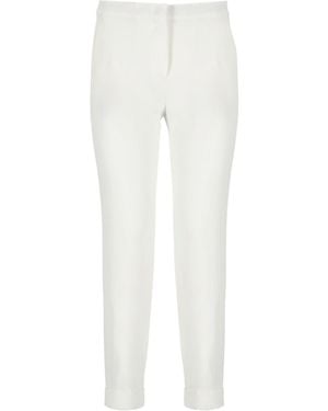 Etro Mid-Rise Tailored Cady Cigarette Pants - White