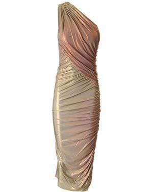 Rick Owens One-Shoulder Draped Midi Dress - Brown