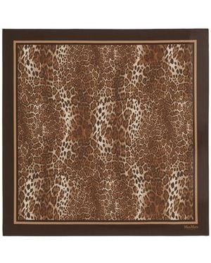 Max Mara Printed Silk Scarf - Brown