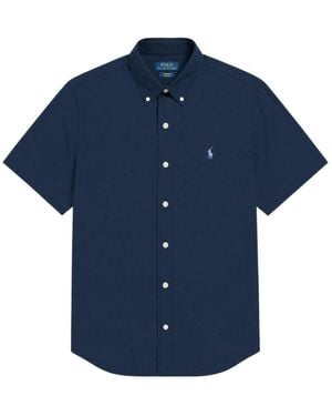 Polo Ralph Lauren Logo-Embroidered Stretch-Cotton Shirt - Blue