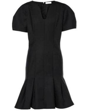 Nina Ricci Wool Gabardine Midi Dress - Black