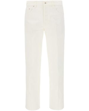 Lanvin 5-Pocket Straight-Leg Jeans - White