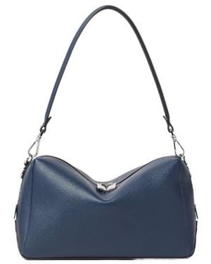 Fendi Lui Medium Dark Leather Bag - Blue