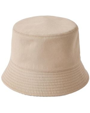 Brunello Cucinelli Reversible Embellished Checked Cotton And Linen-Blend Twill Buckle Hat - Natural