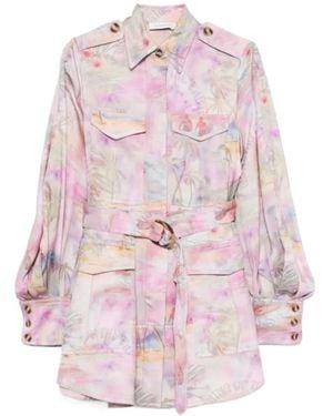 Zimmermann Dawning Mini Dress - Pink