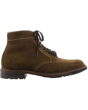 Alden Logo Lacing Boots - Brown