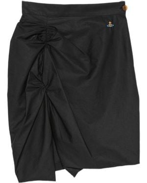 Vivienne Westwood Side Slit Asymmetric Mini Skirt - Black