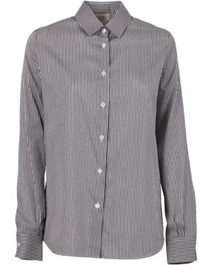 Mazzarelli Striped Shirt - Grey