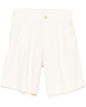 Eleventy Pleated Shorts - White
