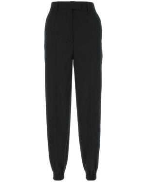 Prada Tapered High-Rise Trousers - Black