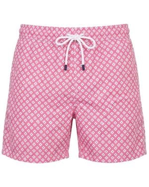 Fedeli Drawstring Swim Shorts - Pink