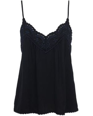 See By Chloé Embroidered Design Camisole Top - Black