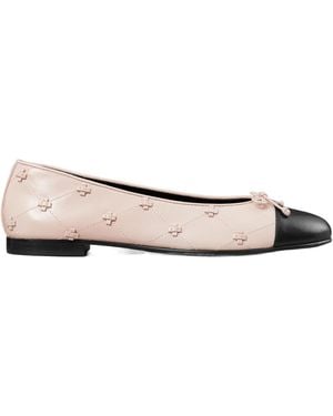 Tory Burch Bunny Knot Cap-Toe Ballet Flat - Multicolor