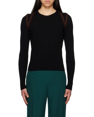 Dion Lee Harness-Detail Long-Sleeve T-Shirt - Black