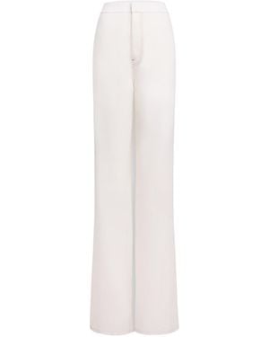 Alaïa Side Pocket Wool Dress Pants - White