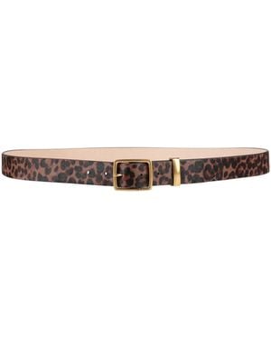 Rag & Bone Leopard-Print Belt - White