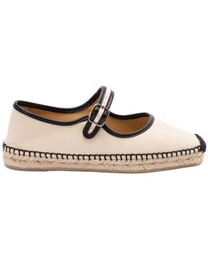 Castañer Almond Toe Flats - Natural
