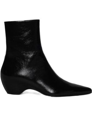 KHAITE Pointed Ankle Boots - Black