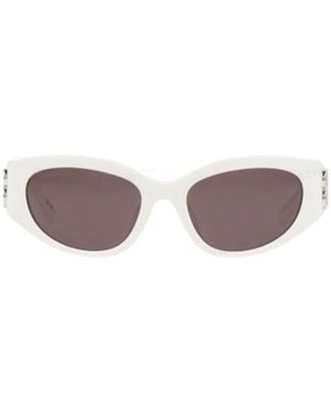 Balenciaga Minimalist Cateye Sunglasses - White