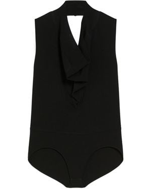 Sportmax Abano V-Neck Sleeveless Top - Black