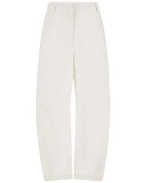 Herno Cotton Feel Trousers - White
