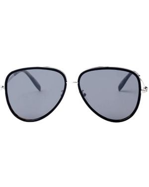 McQueen Logo Details Sunglasses - White