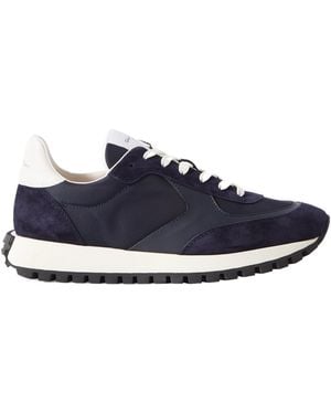 Gianvito Rossi Gravel Paneled Sneakers - Blue